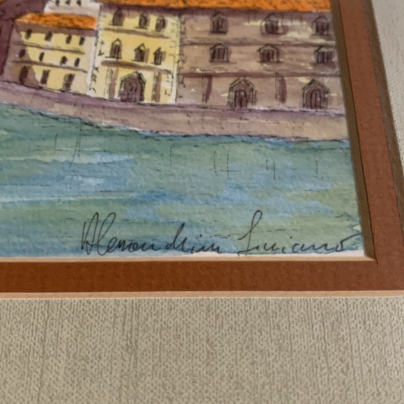 Framed original watercolor Firenze Florence Italy Ponte Vecchio - Picture 2 of 9